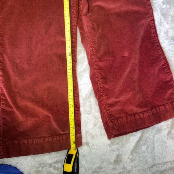 Hidden Jeans / Buckle Jeans- Rust-colored Wide-Leg Cropped Cords - Picture 10 of 11